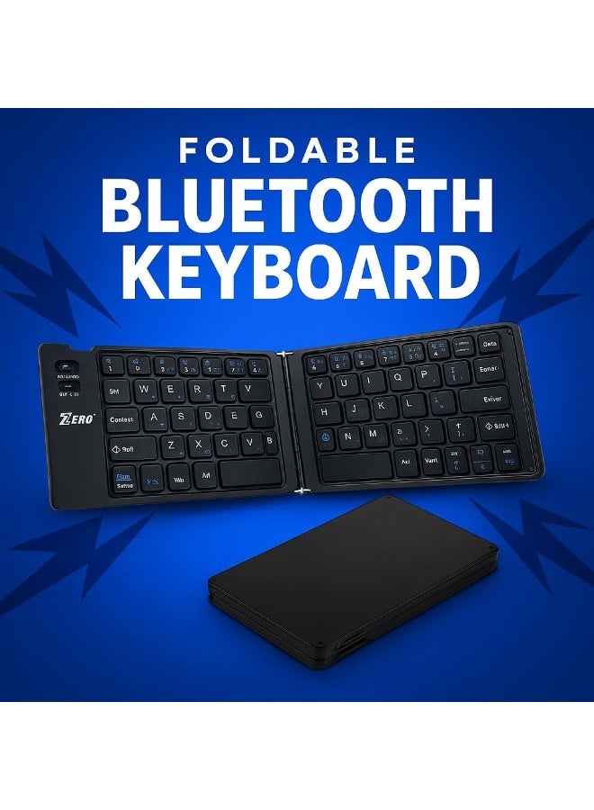 زيرو لوحة المفاتيح الصغيرة القابلة للطي بتقنية البلوتوث تعمل على نظامي التشغيل أندرويد و iOS وتدعم وظيفة البلوتوث - Image 3